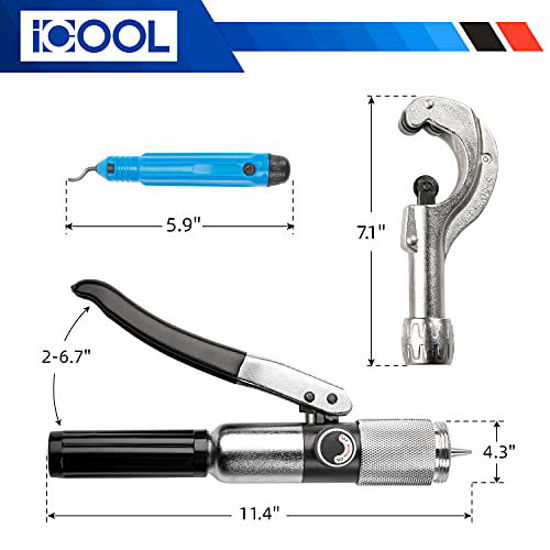 GetUSCart ICOOL Hydraulic Tube Expander Swaging Tool Kit with Tube
