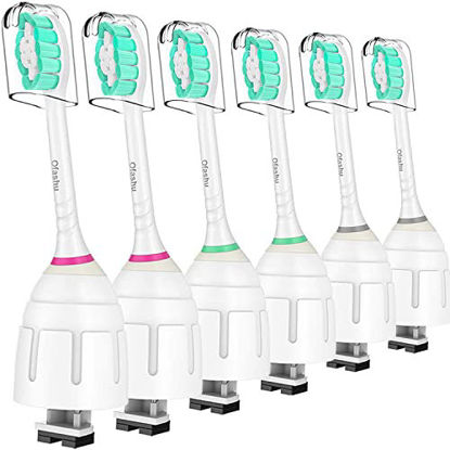 Picture of Ofashu Replacement Toothbrush Brush Heads for Philips Sonicare E Series Essence Elite Xtreme Advance CleanCare All Screw On Electric Toothbrush HX7022/66, 6 Pack