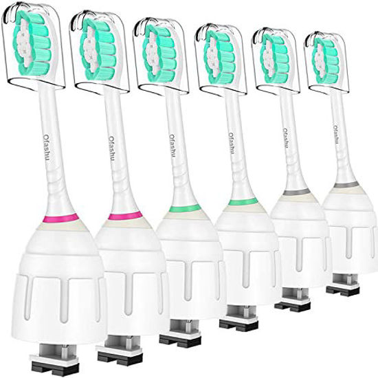 Picture of Ofashu Replacement Toothbrush Brush Heads for Philips Sonicare E Series Essence Elite Xtreme Advance CleanCare All Screw On Electric Toothbrush HX7022/66, 6 Pack