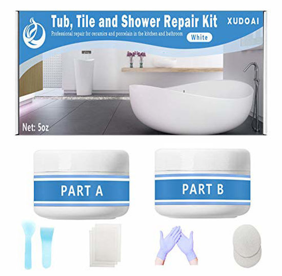 GetUSCart Bathtub Repair Kit 5oz White for Repairing Bathtubs, Ceramic Tiles & Acrylic Repair