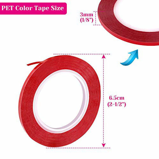 GetUSCart Cridoz 6 Rolls 1/8 Whiteboard Tape Thin White Board Tape