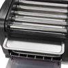 Picture of Elite Gourmet EHD-051B Hot Dog Toaster Oven, 30-Min Timer, Stainless Steel Heat Rollers Bake & Crumb Tray, World Series Baseball, 4 Bun Capacity, Black
