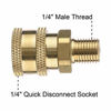 Picture of Tool Daily Pressure Washer Coupler, Quick Connect Fitting, Female NPT Socket to Male Thread, 5000 PSI, 1/4 Inch, 2-Pack