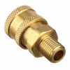 Picture of Tool Daily Pressure Washer Coupler, Quick Connect Fitting, Female NPT Socket to Male Thread, 5000 PSI, 1/4 Inch, 2-Pack