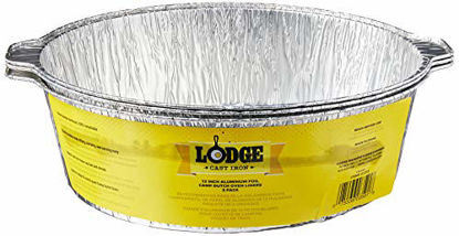 Picture of Lodge 12-Inch Aluminum Foil Dutch Oven Liners, 12 Inch, Silver