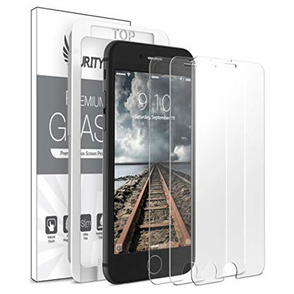 Picture of Purity Glass Screen Protector for iPhone 8 / iPhone 7 / SE 2020 (3-Pack) [w/Installation Frame] Tempered Glass Screen Protector Compatible with Apple iPhone SE 2nd Gen, 8, 7 (4.7-in) [Case Friendly]