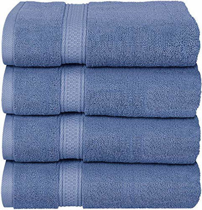 Picture of Utopia Towels - Bath Towels Set, Electric Blue - Premium 600 GSM 100% Ring Spun Cotton - Quick Dry, Highly Absorbent, Soft Feel Towels, Perfect for Daily Use (4-Pack)
