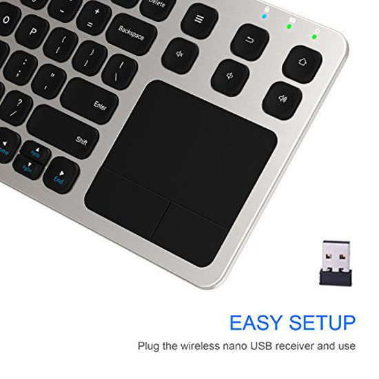 GetUSCart Wireless Keyboard, Arteck 2.4G Wireless Touch TV Keyboard