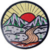 Picture of Sunrise from Mountain Vintage Explore Outdoor Patch Embroidered Applique Iron On Sew On Emblem