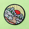 Picture of Sunrise from Mountain Vintage Explore Outdoor Patch Embroidered Applique Iron On Sew On Emblem