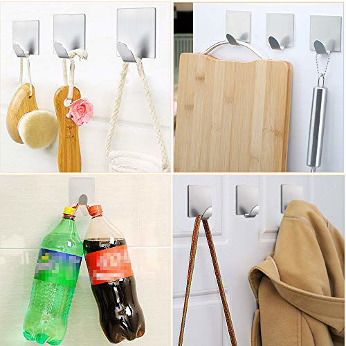 GetUSCart- FOTYRIG Adhesive Hooks Heavy Duty Stick on Hooks Waterproof ...