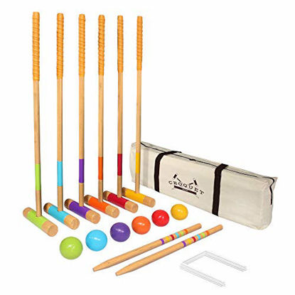 Picture of GoSports Premium Croquet Set - Full Size for Adults & Kids, Multicolor (CROQUET-01)