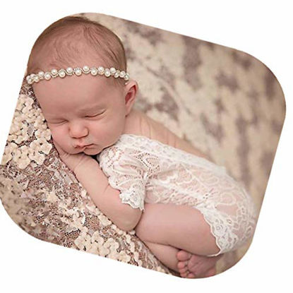 Picture of Fashion Cute Newborn Baby Girls Photography Props Headdress Lace Outfits Photo Shoot Props Outfits(Headband)