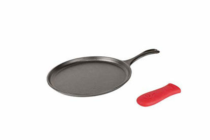 Picture of Lodge Cast Iron Griddle and Hot Handle Holder, 10.5", Black/Red