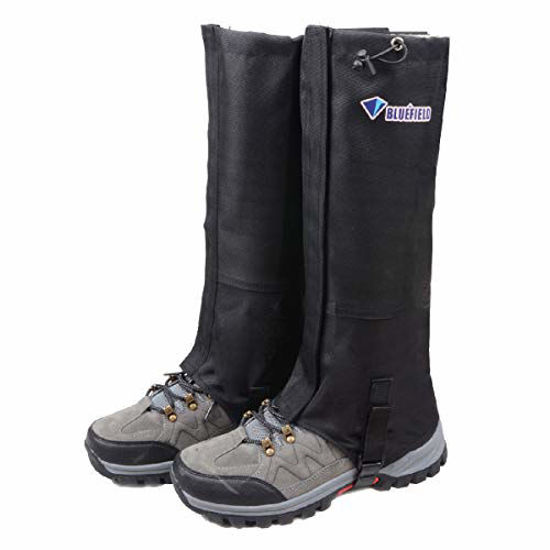 Picture of TRIWONDER Leg Gaiters Waterproof Snow Boot Gators Hiking Gaiters Men Women for Walking Climbing Hunting Cycling Backpacking Lightweight Rain Shoe Gaiters (1 Pair) (Black, L)