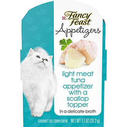 Picture of Purina Fancy Feast Wet Cat Food Complement, Appetizers Light Meat Tuna With a Scallop Topper - (10) 1.1 oz. Trays