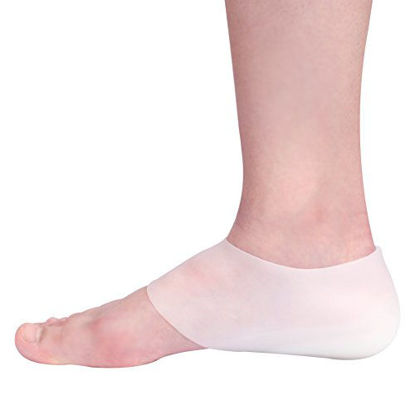 Picture of 1 Inch Height Increase Gel Sleeves - Silicone Heel Socks - Invisible Heel Protector