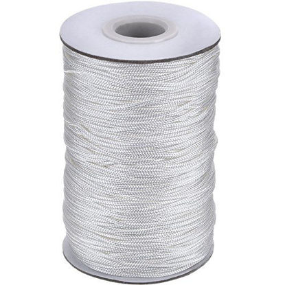 Picture of 109 Yards/ Roll White Braided Lift Shade Cord for Aluminum Blind Shade, Gardening Plant and Crafts (1.4 mm)