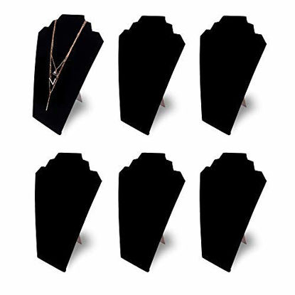 Picture of 12.5" Black Velvet Jewelry Easel Display Stand Tower Rack for Home Bedroom (6)