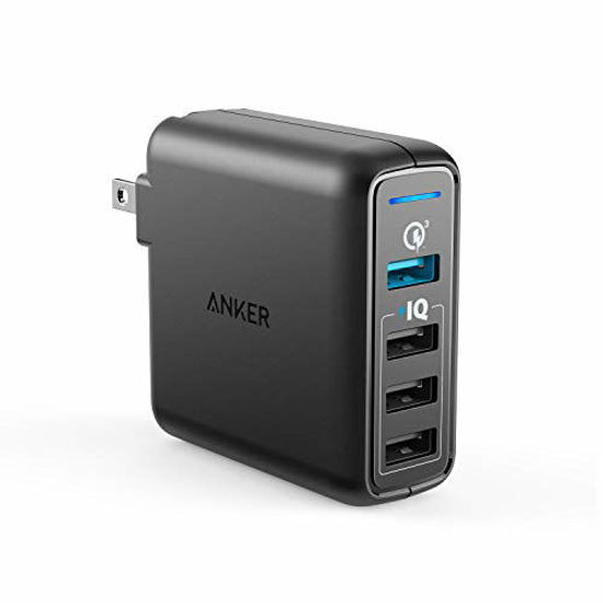 Picture of Anker Quick Charge 3.0 43.5W 4-Port USB Wall Charger, PowerPort Speed 4 for Galaxy S7/S6/edge/edge+, Note 4/5, LG G4/G5, HTC One M8/M9/A9, Nexus 6, with PowerIQ for iPhone 7, iPad, and More
