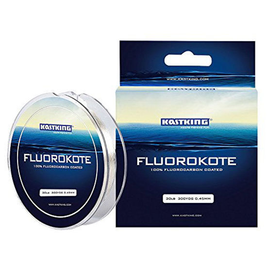 GetUSCart- KastKing FluoroKote Pure Fluorocarbon Coated Fishing Line 8LB  300Yds 274M Clear