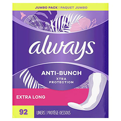 Picture of Always Xtra Protection Daily Liners Extra Long Unscented, 92 Count