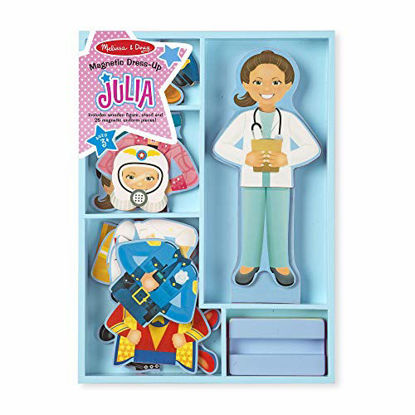 Picture of Melissa & Doug Julia Magnetic Dress-Up Wooden Doll Pretend Play Set (25+ pcs)