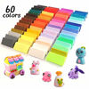 Picture of Polymer Clay, 60 Colors Shuttle Art 1.2 oz/Block Oven Bake Modeling Clay Kit with 19 Sculpting Clay Tools and Accessories, Non-Stick, Non-Toxic, Ideal DIY Craft Gifts for Kids