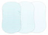 Picture of NODNAL CO. Mint Bassinet Fitted Sheet Set 3 Pack 100% Jersey Cotton for Baby Girl/Boy - Chevron, Polka Dot and Stripe 160 GSM Sheets