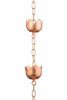 Picture of Marrgon Copper Rain Chain - Decorative Chimes & Cups Replace Gutter Downspout & Divert Water Away from Home for Stunning Fountain Display - 6.5 Long for Universal Fit - Flower Style