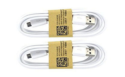 Picture of Samsung USB Data Cable for Galaxy S3/S4/Note 2 & Other Smartphones, 2 Pack - Non-Retail Packaging - White