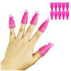 Picture of 10Pcs Plastic Acrylic Nail Art Soak Off Cap Clip UV Gel Polish Remover Wrap Tool Gel Nail Polish Remover Clips for Fingernail Removal Soak Off Clips Wrap Cleaner Cap Clip (Pink)