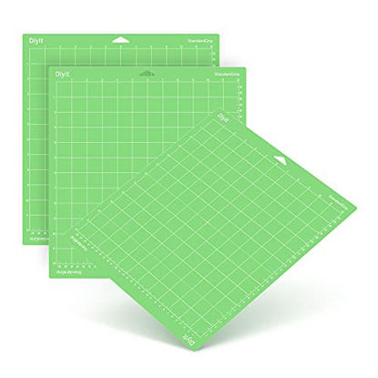 Picture of DIYIT 12x12 Cutting Mat Standard Grip for Cricut Maker 3/Maker/Explore 3/Air 2/Air/One, 3 Pieces Green Cutting Mats for Crafts