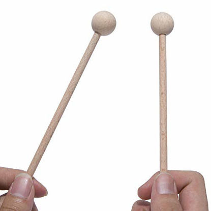 Picture of Wood Mallets Percussion Sticks for Xylophone, Chime, Wood Block, Glockenspiel and Bells, 8 Inch Long