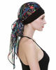 Picture of Lightweight Chemo Turbans Hats Headbands Sold in USA Cancer Turbin Turbanets for Patients Black Green