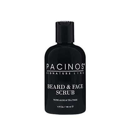 Picture of Pacinos Beard and Face Scrub Shave System - Natural Shampoo with Aloe Vera and Tea Tree Extract, Removes Impurities, Organic, 4 fl. oz.
