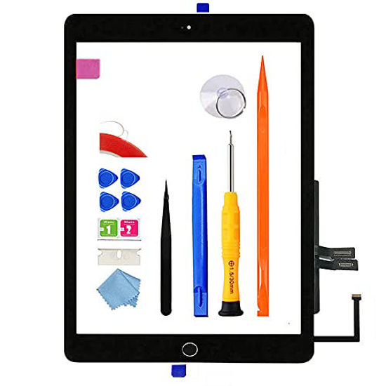 GetUSCart- JPUNG Screen Replacement for iPad 6 6th Gen Digitizer 2018 9.7,  Only for iPad 6th Generation A1893 A1954 Touchscreen, Home Button(No  TouchID), Full Repair Kit+ Video Tips