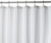 Picture of Fabric White Shower Curtain for Bathroom - Spa, Hotel Luxury Matt Waffle Weave Square Design, Water Repellent, 230 GSM Weighty Cloth, 72" x 72" for Decorative Bathroom Curtains