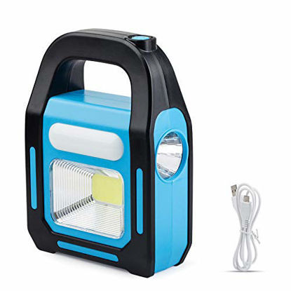 Picture of 1 Pack 3 IN 1 Solar USB Rechargeable Brightest COB LED Camping Lantern, Charging for Device, Waterproof Emergency Flashlight LED Light