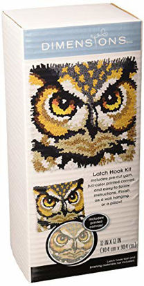 Picture of Dimensions Arts and Crafts Owl Latch Hook Kit, 12''L x 12''H