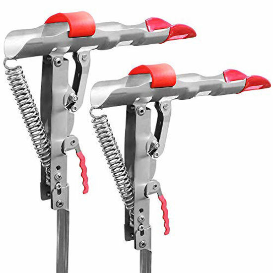 GetUSCart- Automatic Spring Fishing Rod Holder 2 PACK - Stainless Steel for  Ground Support Brackets, Adjustable Sensitivity & Folding Fish Pole Rack