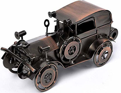Picture of Metal Antique Vintage Car Model MOYODOR Handcrafted Collections Collectible Vehicle Toys for Bar or Home Decor Decoration Great Birthday Gift Bronze Classic Car Model, Large