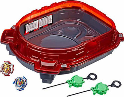 Picture of Beyblade Burst Turbo Slingshock Rail Rush Battle Set -- Complete Set with Beyblade Burst Beystadium, Battling Tops, and Launchers (Amazon Exclusive) , Red