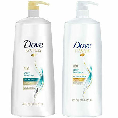 Picture of Dove Nutritive Solutions Daily Moisture, Shampoo and Conditioner Duo Set, 40 Ounce Pump Bottles
