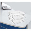 Picture of Acrimet Facility 3 Tier Letter Tray Side Load Plastic Desktop File Organizer (Clear Crystal Color)