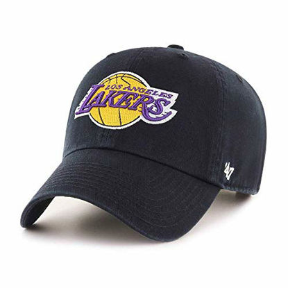 Picture of Twins Details About Los Angeles LA Lakers DADHAT 47 Brand Cap Clean UP DAD HAT Black