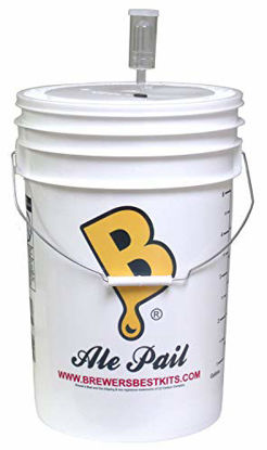 Picture of 6.5 Gallon Fermenting Bucket with Grommeted Lid and 3-piece Airlock