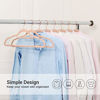 Picture of SONGMICS Velvet Hangers, 50 Pack, Non-Slip Clothes Hanger with Rose Gold Color Swivel Hook, 0.2-Inch Thick and Space Saving, 17.7-Inch Long for Coat, Shirt, Dress, Light Pink UCRF21PK50