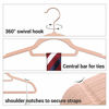 Picture of SONGMICS Velvet Hangers, 50 Pack, Non-Slip Clothes Hanger with Rose Gold Color Swivel Hook, 0.2-Inch Thick and Space Saving, 17.7-Inch Long for Coat, Shirt, Dress, Light Pink UCRF21PK50