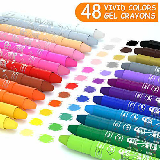 GetUSCart 48 Colors Gel Crayons for Toddlers, Shuttle Art NonToxic